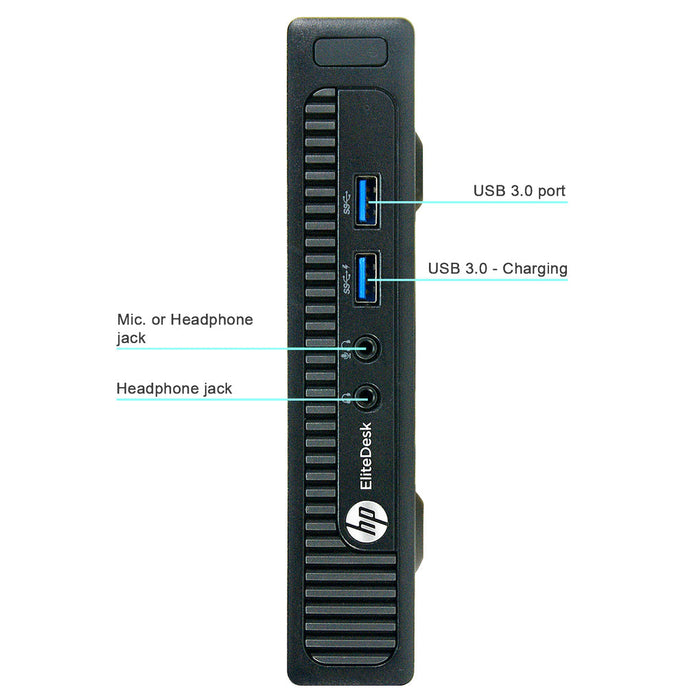 HP Elitedesk Micro PC - Intel Core i7 CPU | 16GB RAM | 512GB SSD | WiFi + BT | Win 11