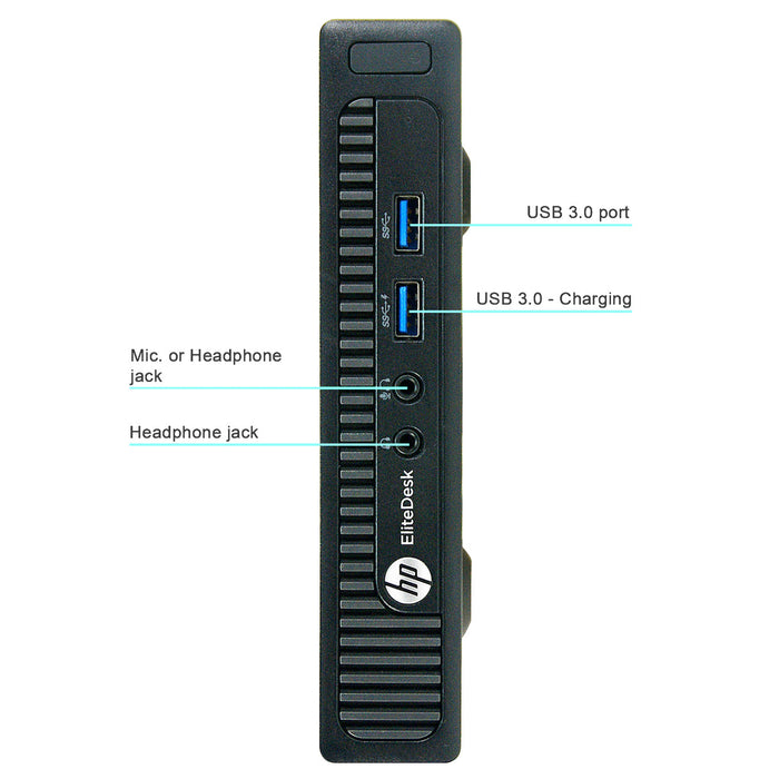 HP Elitedesk Micro PC - Intel Core i5 CPU | 16GB RAM | 512GB SSD | WiFi + BT | Win 11
