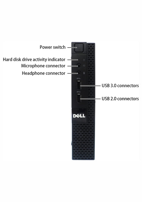 Dell Optiplex Micro PC - Intel Core i5 4590s Processor | 16GB RAM | 512GB SSD | WiFi + Bluetooth | Windows 11 Professional